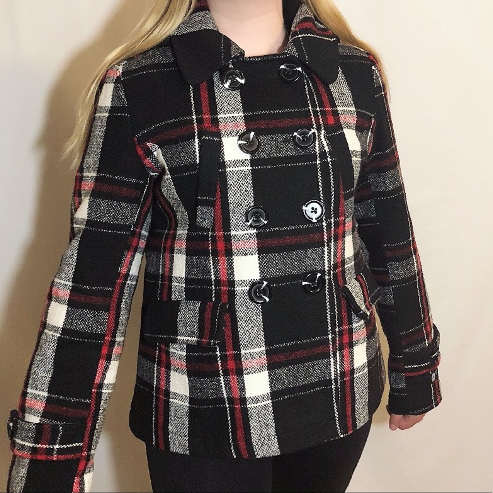 Kenneth Blake NY wool blend plaid jacket